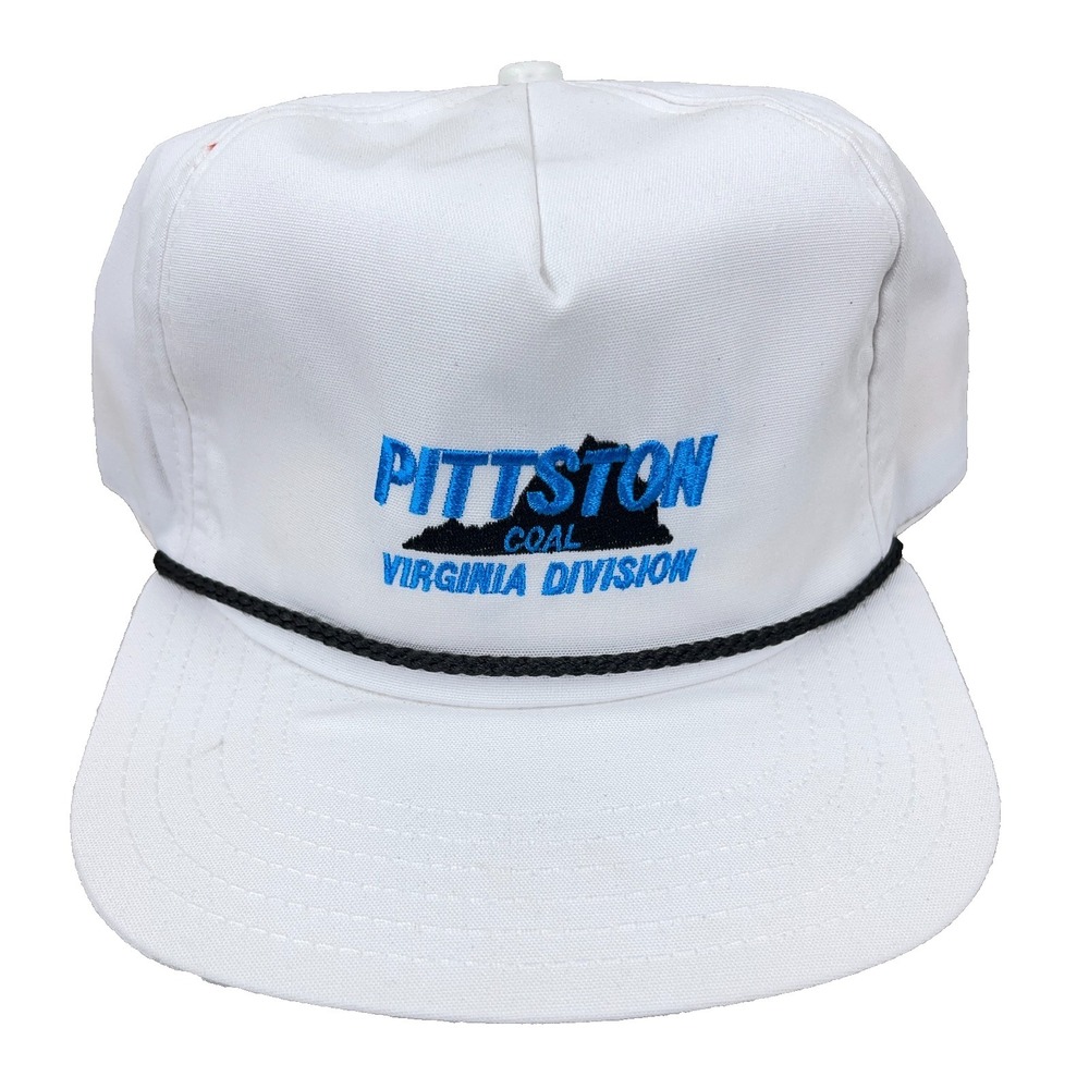 Vintage Pittston Coal Trucker Hat Cap Made In USA Rope Virginia Mine 80s 90s‎